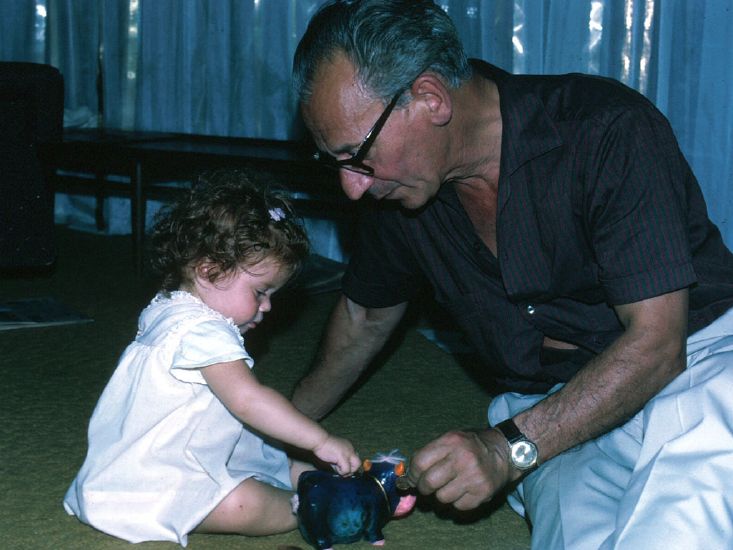 Anita playing with her Granddad